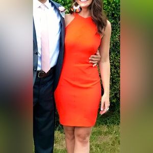 Karen Millen orange cocktail dress